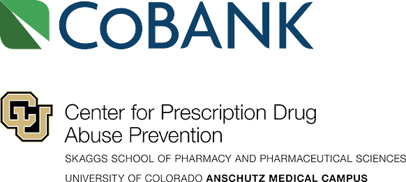 CoBank and CU Center for Prescription Drug Abuse Prevention logos